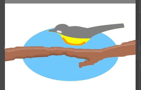 2. 目の下に白色の短い線を入れる