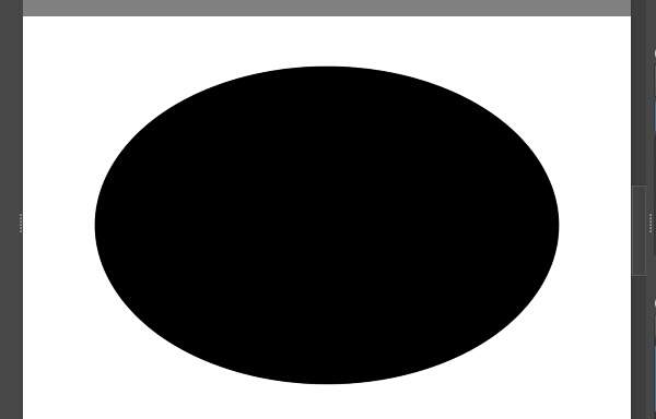 4. 内部が塗られた楕円が描かれる