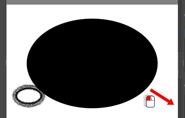 11. 楕円を囲む矩形の対角線をドラッグ