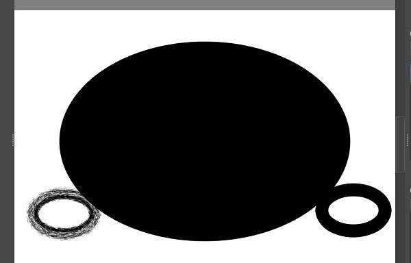 12. 線がクッキリした楕円が描かれる