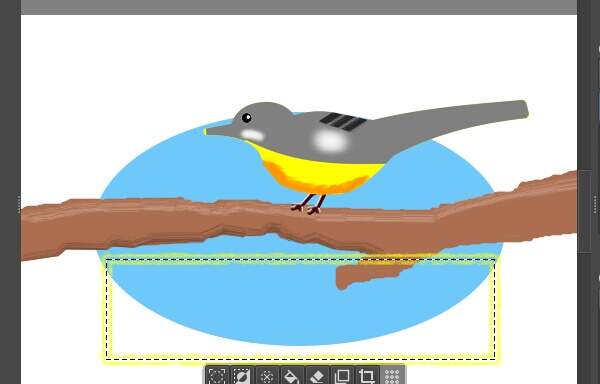 28. 選択範囲に沿ってストローク描画される