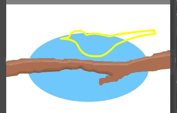 33. シェイプの形状に沿って塗られる